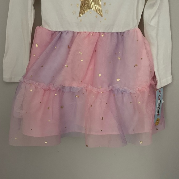 Cat & Jack Pink Dress with Gold Details Size 3T NWT - Picture 2 of 6